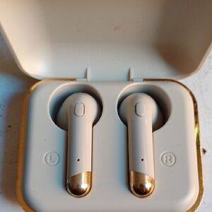 Happy Plugs Air 1 Wireless Earbuds with Gold Accents